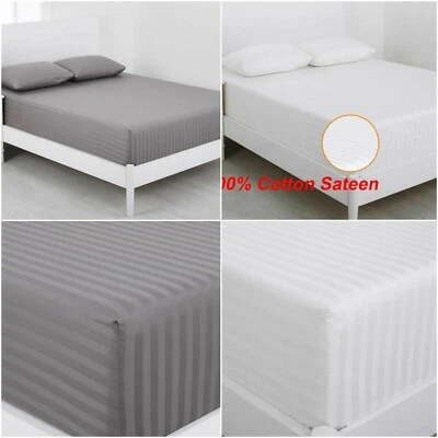 MARIAM_GLOBAL DEEP FITTED SHEET EGYPTIAN COTTON 600 THREAD COUNT BED SHEETS DOUBLE SUPER KING