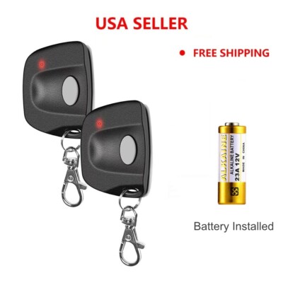 2PC Garage & Gate Door Remote Control Opener Transmitter 10 digit EZ Code 300MHz