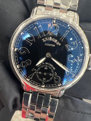 Krieger Gigantium K7007 Black Dial 43MM Men's Manual Watch | eBay