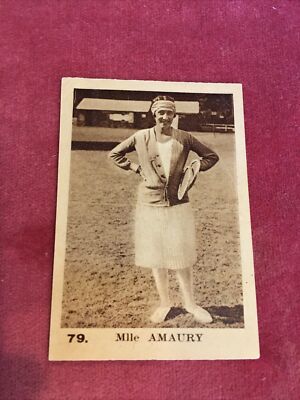 Schokolade KEMMEL Vedetten Sportifs TENNIS Sammelkarte - # 79 Mlle AMAURY