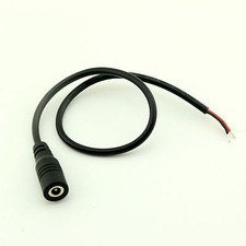 10pcs CCTV DC Power Plug Connector 4.0mm x 1.7mm Female Socket With Cord Cable
