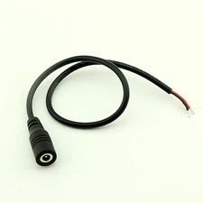 10pcs CCTV DC Power Plug Connector 4.0mm x 1.7mm Female Socket With Cord Cable