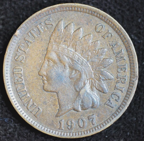 1907 Indian Head Penny, Extremely Fine Condition, Cent, Free Shipping, C4107