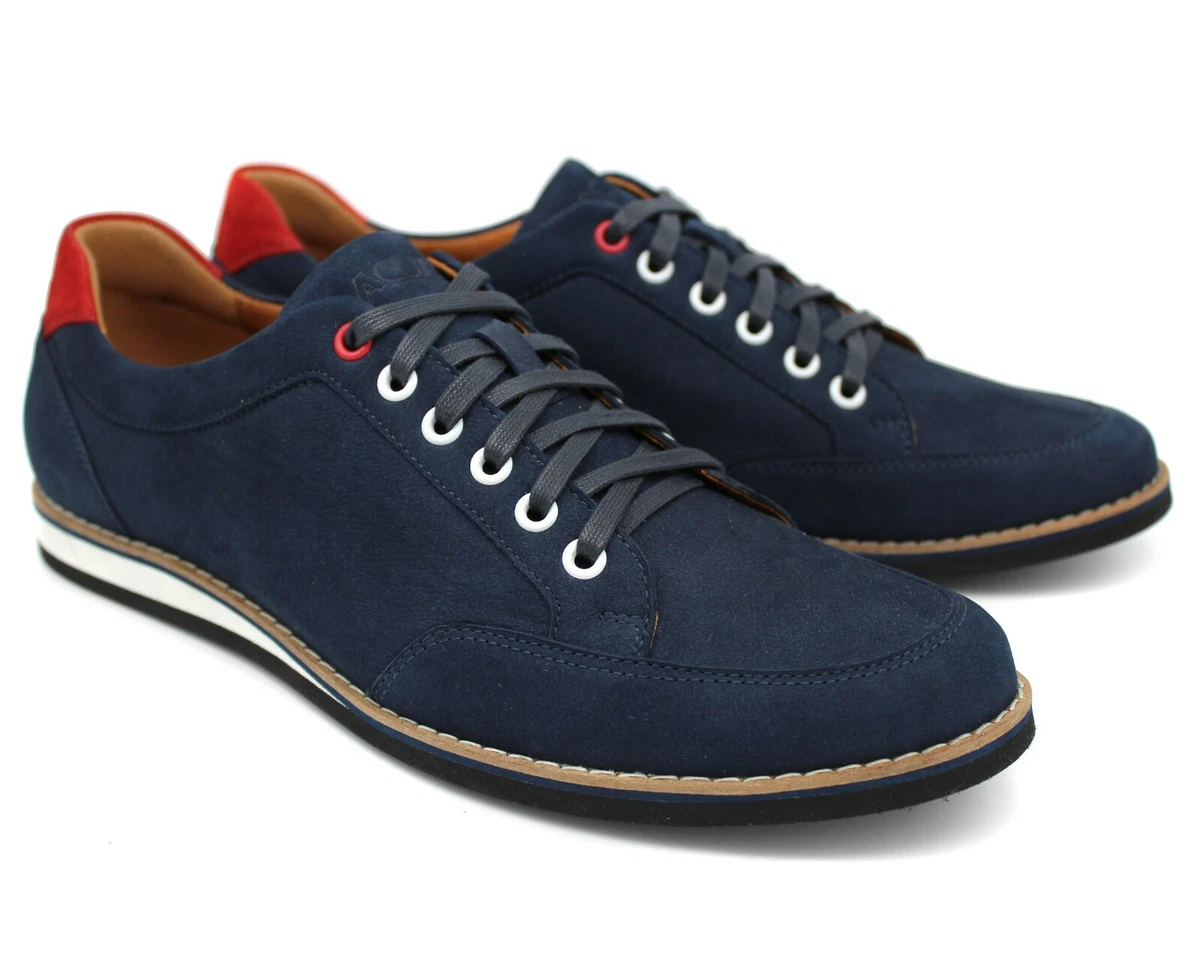 Mens navy hotsell suede trainers