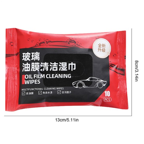 10x Car Oil Stain Cleaner Glass Oil Film Remover Wet Wipes Windshield Cleanings - Picture 4 of 12
