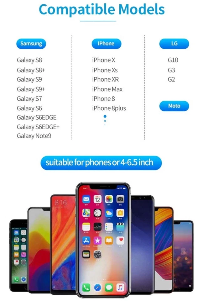  Auto Lock Car Air Vent Mount Holder, Wireless Fast Charger Infrared Sensor. NEW - Image 4 of 4