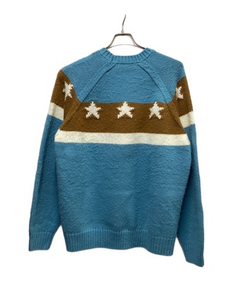 SUPREME STARS SWEATER DUSTY BLUE/Star sweater Size: Ⅼ Brown x 
