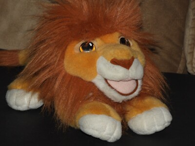 Disney The Lion King Simba Roaring Hand Puppet Stuffed Animal Plush Mattel 1993