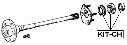 KIT DE RODAMIENTOS DE RODILLOS EJE TRASERO - Para Chrysler Jeep Grand Cherokee 1997-2004 Foto 2 de 3