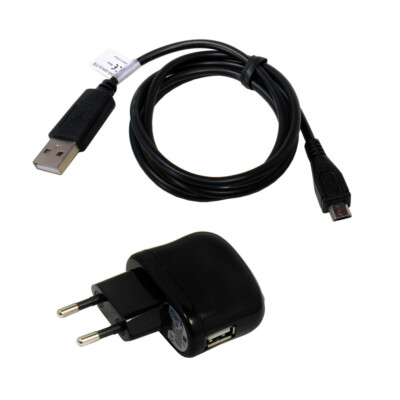 Set kompatibel mit Tiptel Ergophone 6181, USB Adapter, USB Kabel, 2000mA