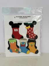 PAPER WIZARD DIE CUTS SCRAPBOOKING CHRISTMAS STOCKING MICKY/MINNIE/PLUTO/DONALD