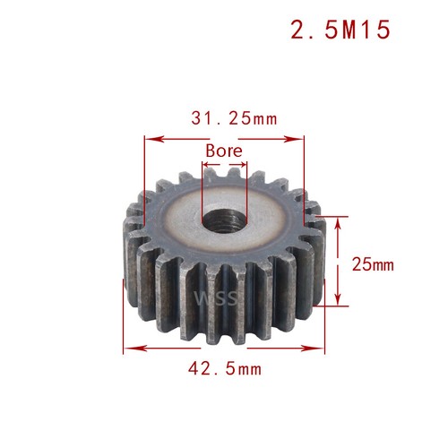Mod 2.5 Stirnrad & Zahnstangen 10 - 120 Zähne 45# Kohlenstoffstahl Getriebe Gear - Bild 18 von 87