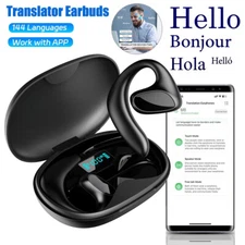 Bluetooth Translator Earbuds 144+ Languages Smart Two Way Online Translation US