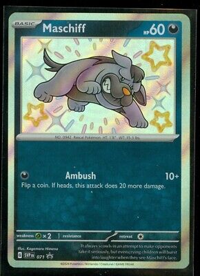 Pokemon SHINY MASCHIFF SVP 071 - Paldean Fates - HOLO PROMO Pokemon SHINY MASCHIFF SVP 071 - Paldean Fates - HOLO PROMO