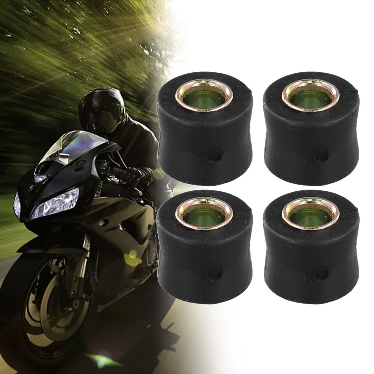 2-Pack Rubber Shock Absorber Suspension Bushes – 10mm X 20mm For Pit Pro Quad & Dirt Bikes