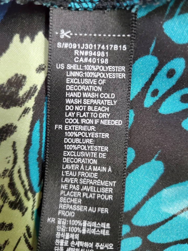 XXI Vestido Solero Mujer Talla S Pequeño Multicolor Mariposa Foto 3 de 4