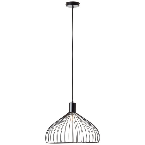 Brilliant 99392/06 Blacky Pendel HäNge Decken Leuchte Lampe 40Cm Schwarz Matt-image