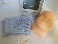 LANKIZ Eyelash Extension Kit with Mannequin Head Practice Exercise Set Training