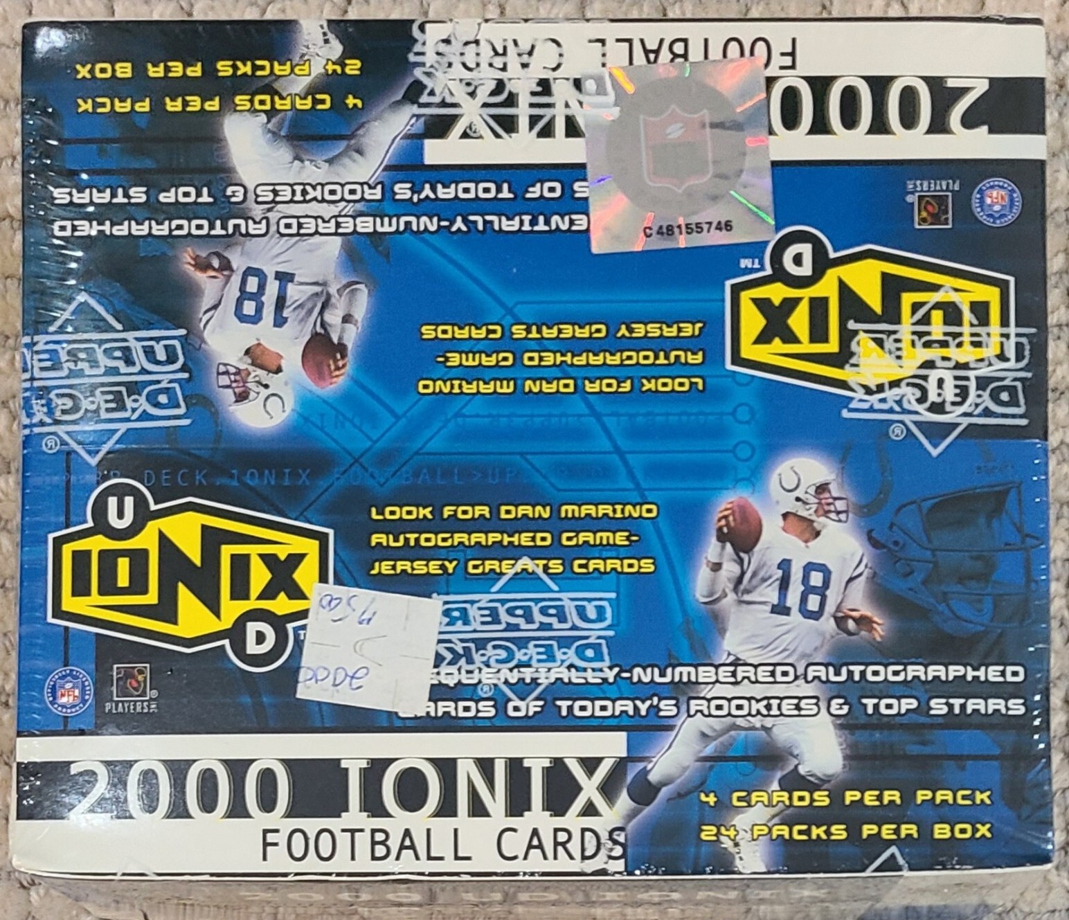 2000 UD Ionix Football Hobby Pack (Box Fresh) TOM BRADY Rookie Card?! - Picture 4 of 4