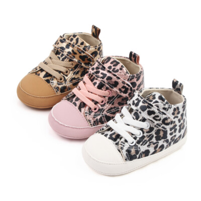 Leopard Design Baby Casual Shoes Size 0-18 Months Toddler