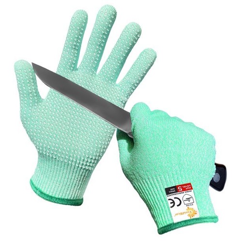 EvridWear schnittfeste Arbeitshandschuhe mit Griffpunkten, lebensmittelechter Schutzhandschuh - Bild 11 von 34
