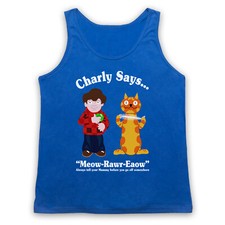 Charly 70s Retro Public Information Says Adults Tank Top Vest All Sizes Cols