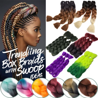 SEGO 60CM Jumbo Braid Box Twist Braids zum Zöpfe Flechten Haarverlängerung Ombre Dick