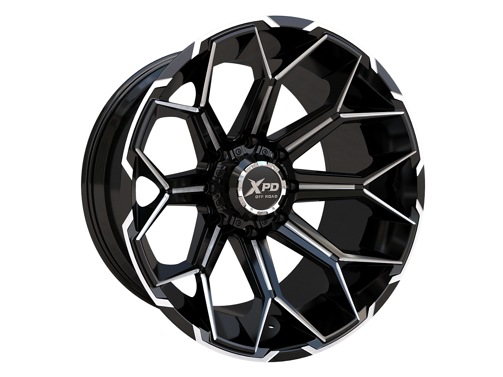 4XPD 20x10 6x135/6x5.5"24mm Black/Milled Wheels Rims 20" Concave Fit