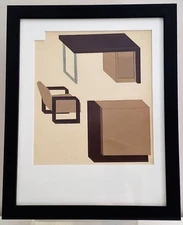 Henri DELACROIX Original 1935 ART DECO ARCHITECTURE POCHOIR Interior Design RARE