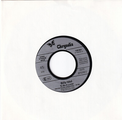 7'' Billy Idol - To Be A Lover / All Summer Single