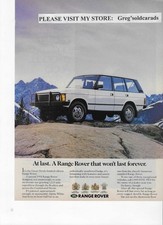 Original 1991  Range Rover vintage print ad