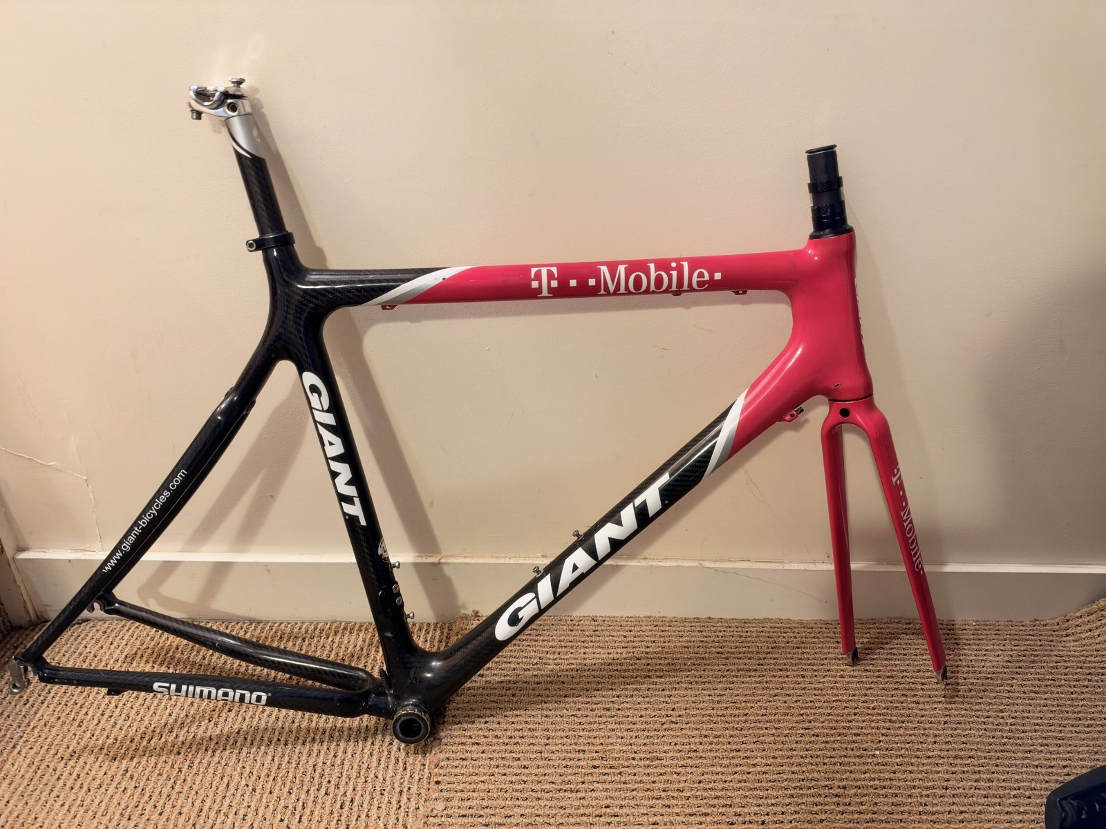 2005 Giant TCR Advanced T-Mobile Team frame Size L, classic, pro-heritage carbo