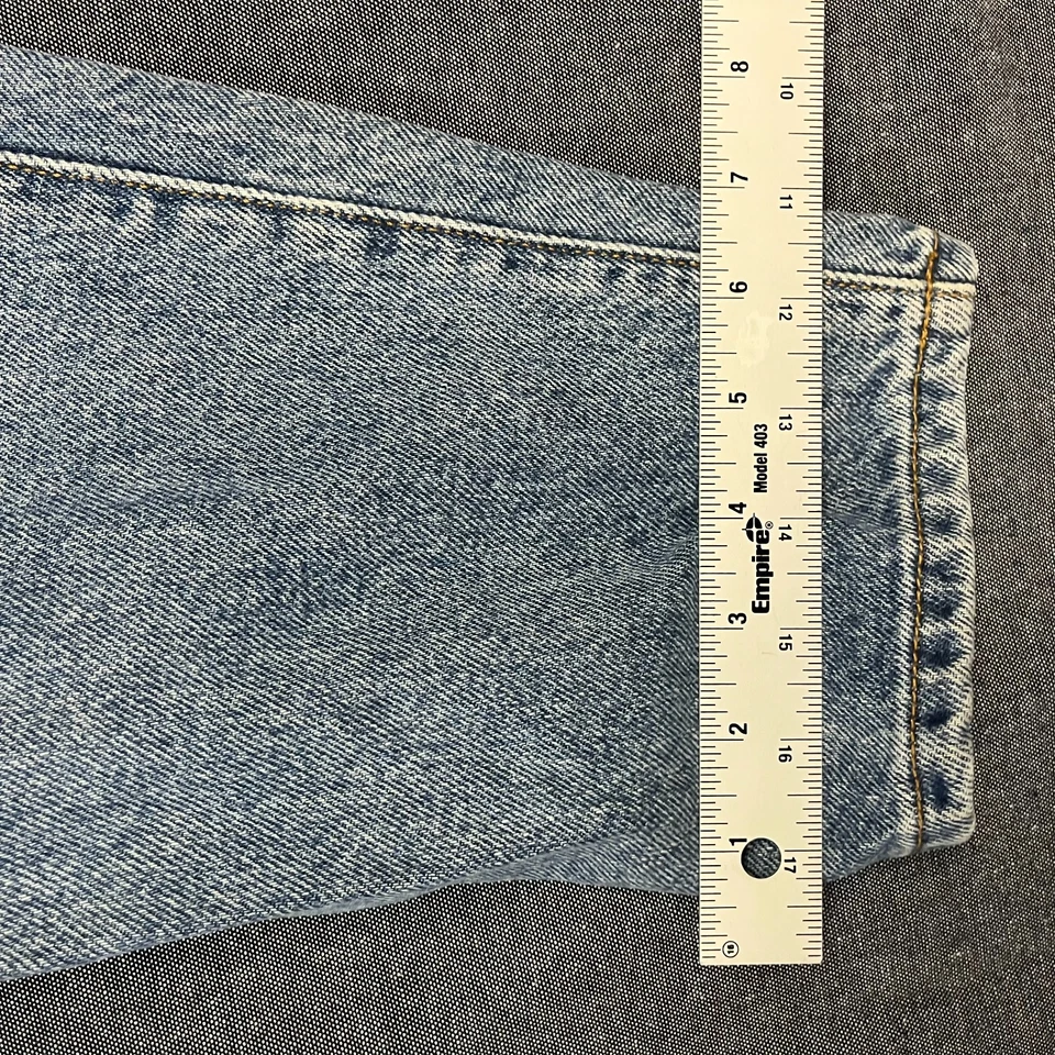 Pantalones de mezclilla para mujer Calvin Klein talla 8 azul de ajuste fácil tiro alto 100 % algodón Foto 4 de 4