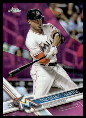 2017 Topps Chrome #155 Giancarlo Stanton BASEBALL Miami Marlins