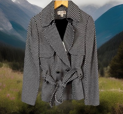 LENA GABRIELLE OF NEW YORK SHORT BLACK & WHITE BLAZER JACKET COAT SIZE 10 NWT