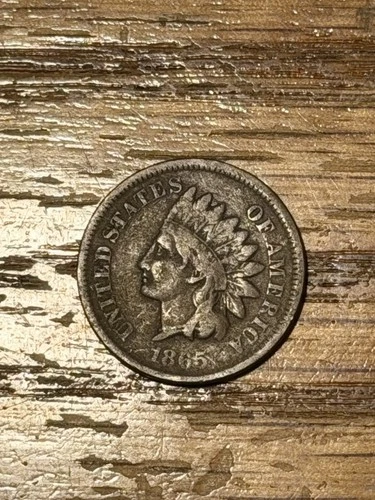 1865 U.S. Indian head cent looks VG or Better. Tougher Date! Free Shipping.
