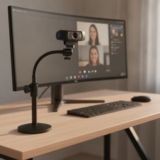 Professional Gooseneck Webcam Stand - Fully Adjustable  Portable Design