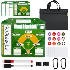 Magnetic Baseball Lineup Board for Coaches - Professional Dugout Clipboard wi...