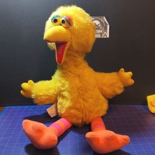 Vintage 1986 Sesame Street Talking Big Bird Plush Pull-String Stuffed 21" Works