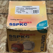 GENTEX SSPK24CR RED CEILING MOUNT LOW PROFILE SPEAKER/STROBE "FIRE" - BRAND NEW