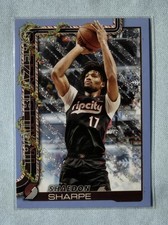 TOPPS Holiday 2025 #H98 Shaedon Sharpe Portland TrailBlazers Light-Blue Glitter