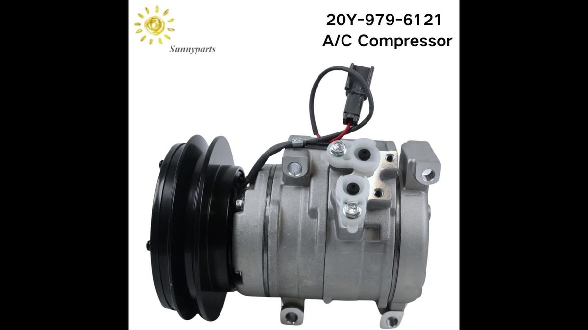 20Y-979-6121 A/C Compressor fits Komatsu PC130-7 PC160LC-7 PC200-7