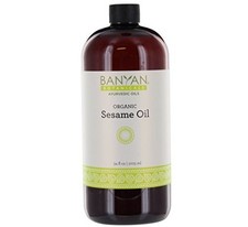 Banyan Botanicals Sesame Oil   Organic  Unrefined Ayurvedic Oil for Skin,