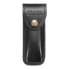 Leather Knife Sheath 5.71 Inch Pocket Knife Sheath for Belt Knife Black