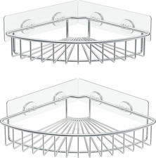 2-Pack Corner Shower Caddy, SUS304 Stainless Steel, Wall Mounted Bathroom Shelf