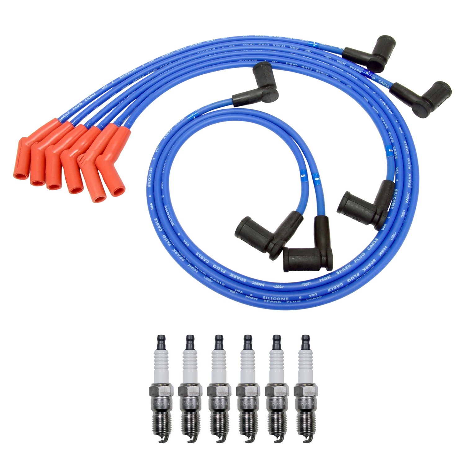 NGK Wire Set  Denso 6 Platinum TT Spark Plugs Kit for E-150 E-250 F-150 4.2L V6