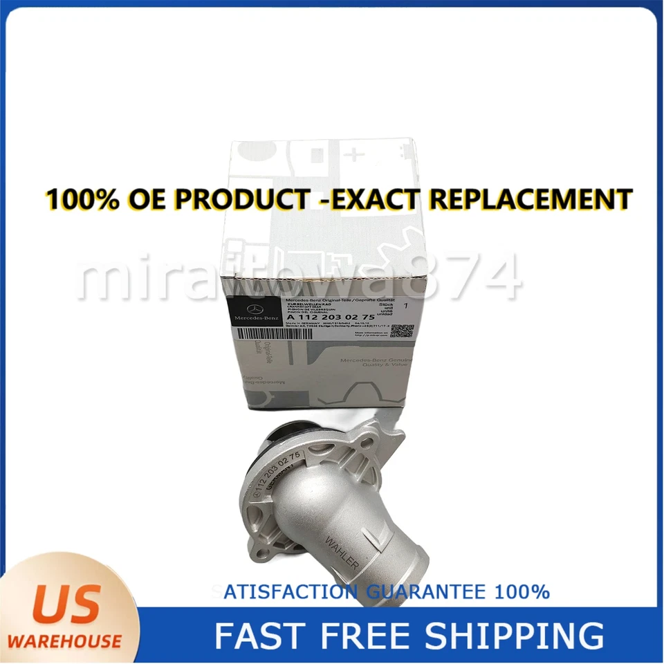 For Mercedes W220 S430 CLK430 ML430 Water Thermostat Housing 1122030275 OEM NEW — 第 2/4 张图片