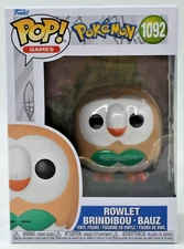 Funko Pop! Pokemon Games Rowlet #1092 Brindibou Bauz With Pop Protector