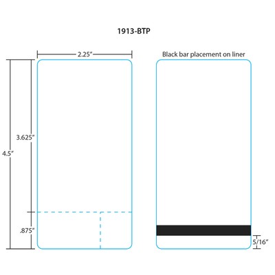 Hobart Labels 1913-BTP for Quantum/HLX/HTi 4.5'', Blank, 16x, 700 Labels/Roll