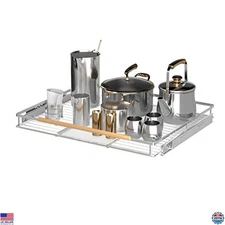 Expandable Pull Out Drawer Organizer - Heavy Duty Slide Out Storage Shelves